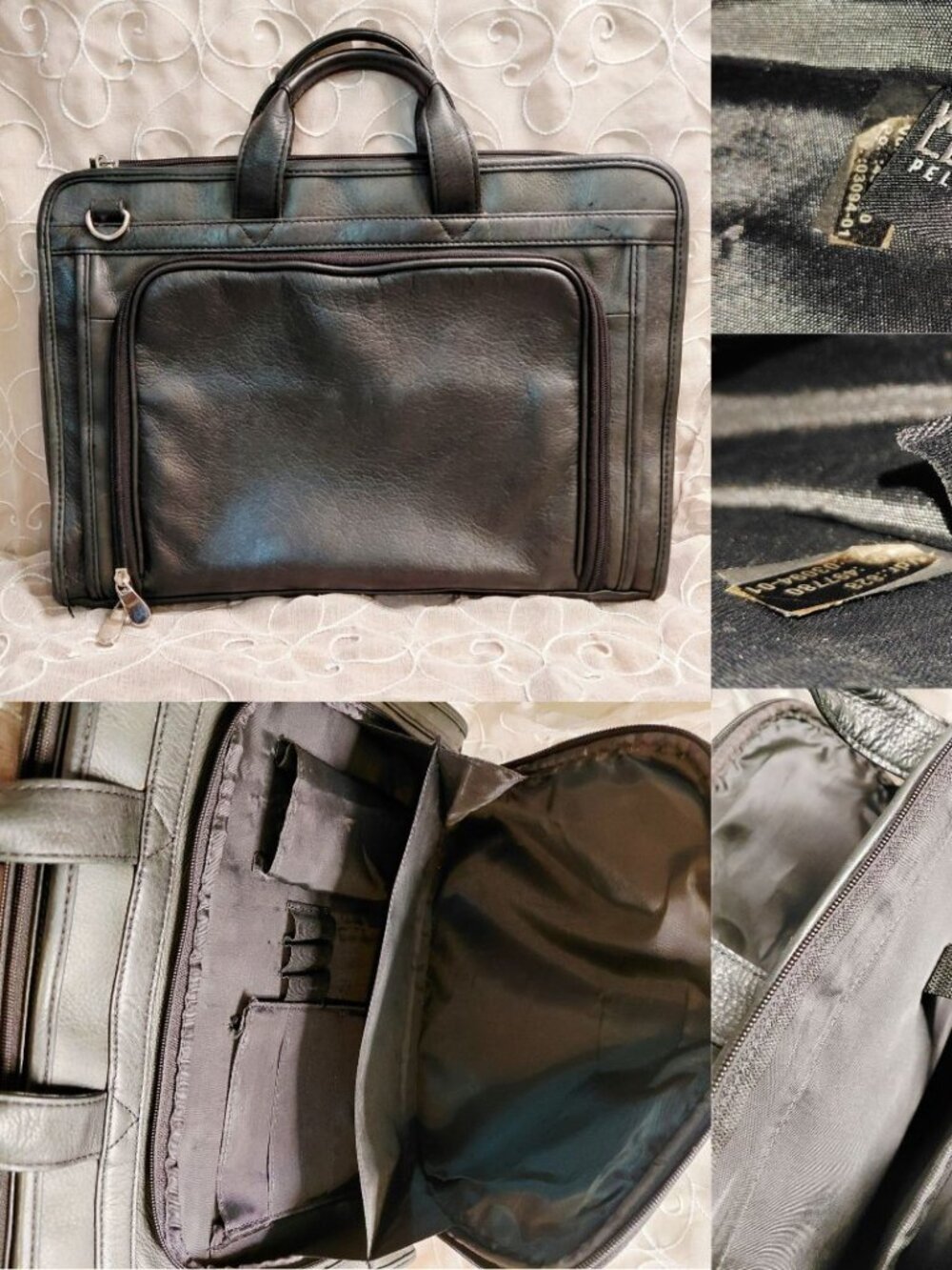 Vintage Wilsons Leather Pelle Studio Black Briefcase Laptop Work Bag